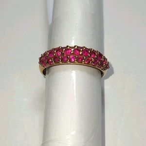 Women's Created Pink Sapphire Ring